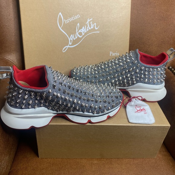 Christian Louboutin Spikes DonnaSneakers - Size 39 - Us 9 Red Soles